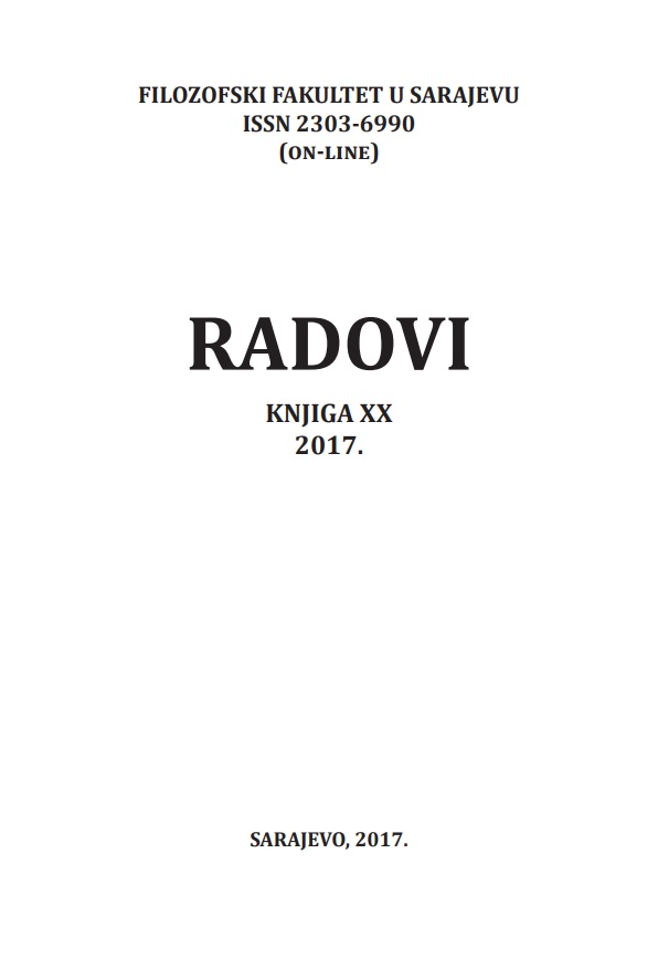 					View No. 20 (2017): Journal of the Faculty of Philosophy in Sarajevo / Radovi Filozofskog fakulteta u Sarajevu
				