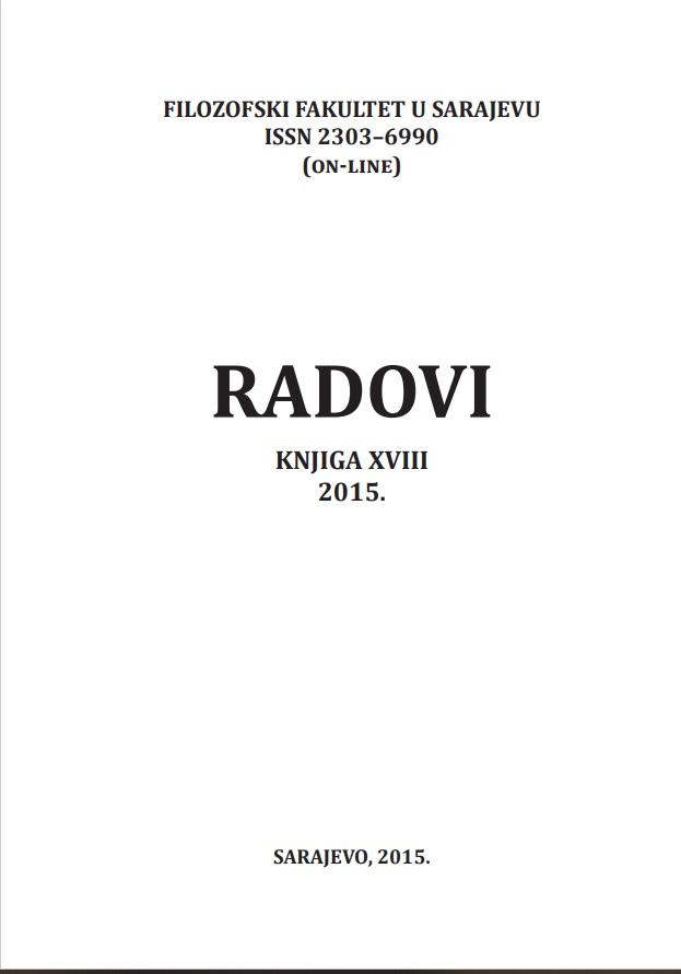 					View No. 18 (2015): Journal of the Faculty of Philosophy in Sarajevo / Radovi Filozofskog fakulteta u Sarajevu
				