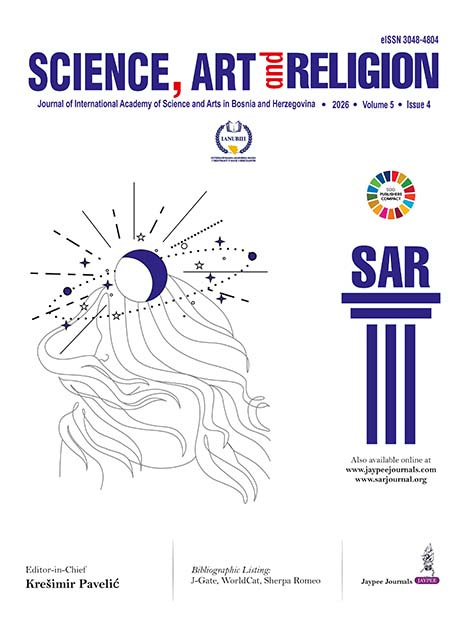 Naslovnica časopisa Science, Art and Religion, Volume 5, Issue 4, 2026.