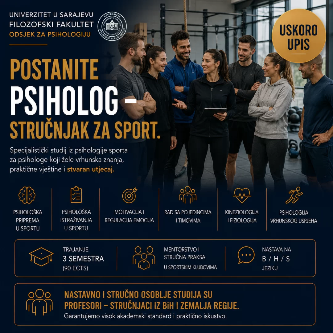 SPECIJALISTIČKI STUDIJ IZ PSIHOLOGIJE SPORTA